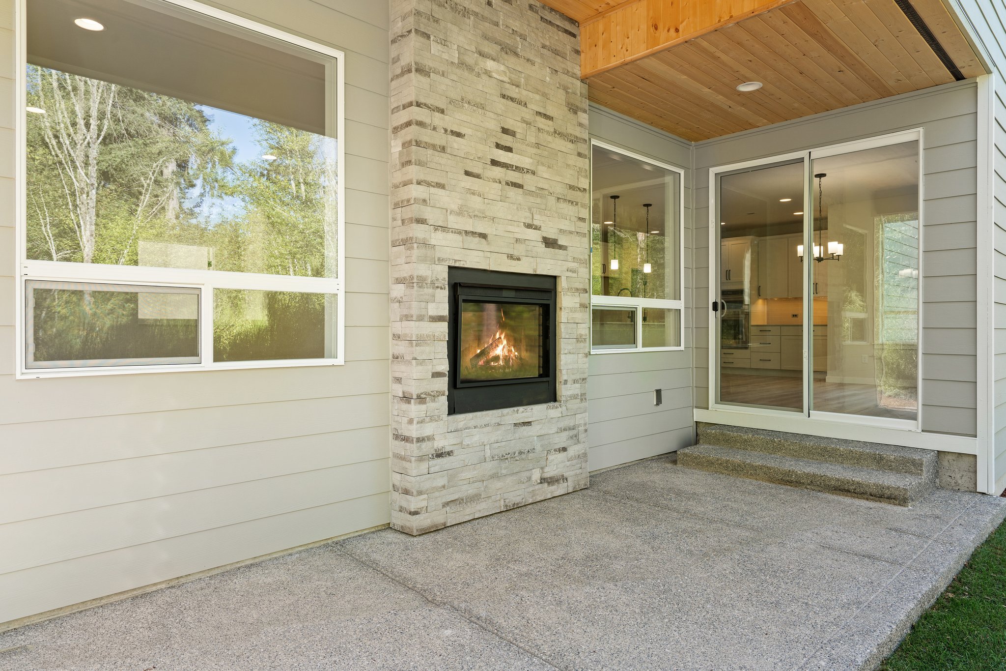 Patio fireplace in Lacey, WA