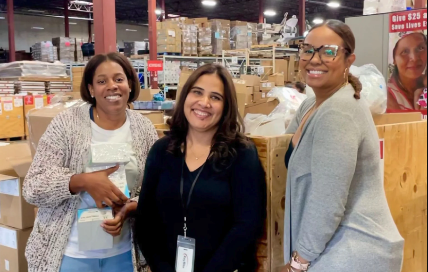A group of women smiling.