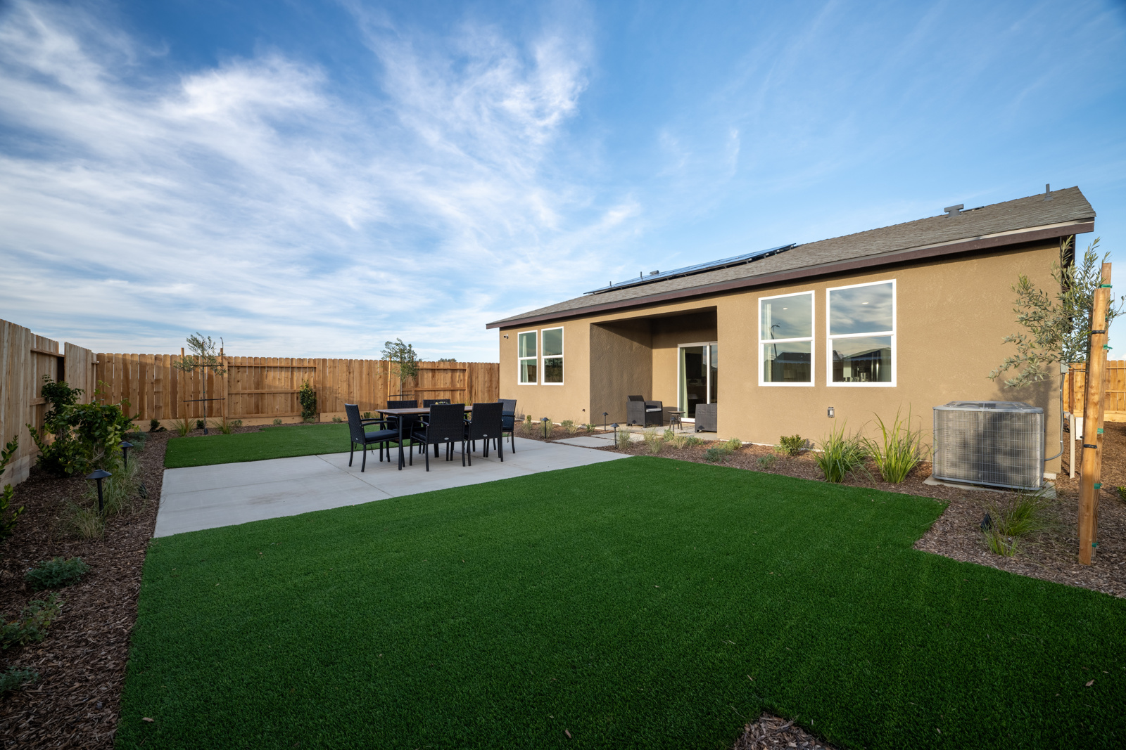 A house with a large yard.