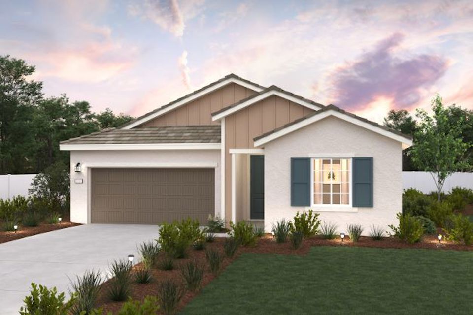 A house with a garage.