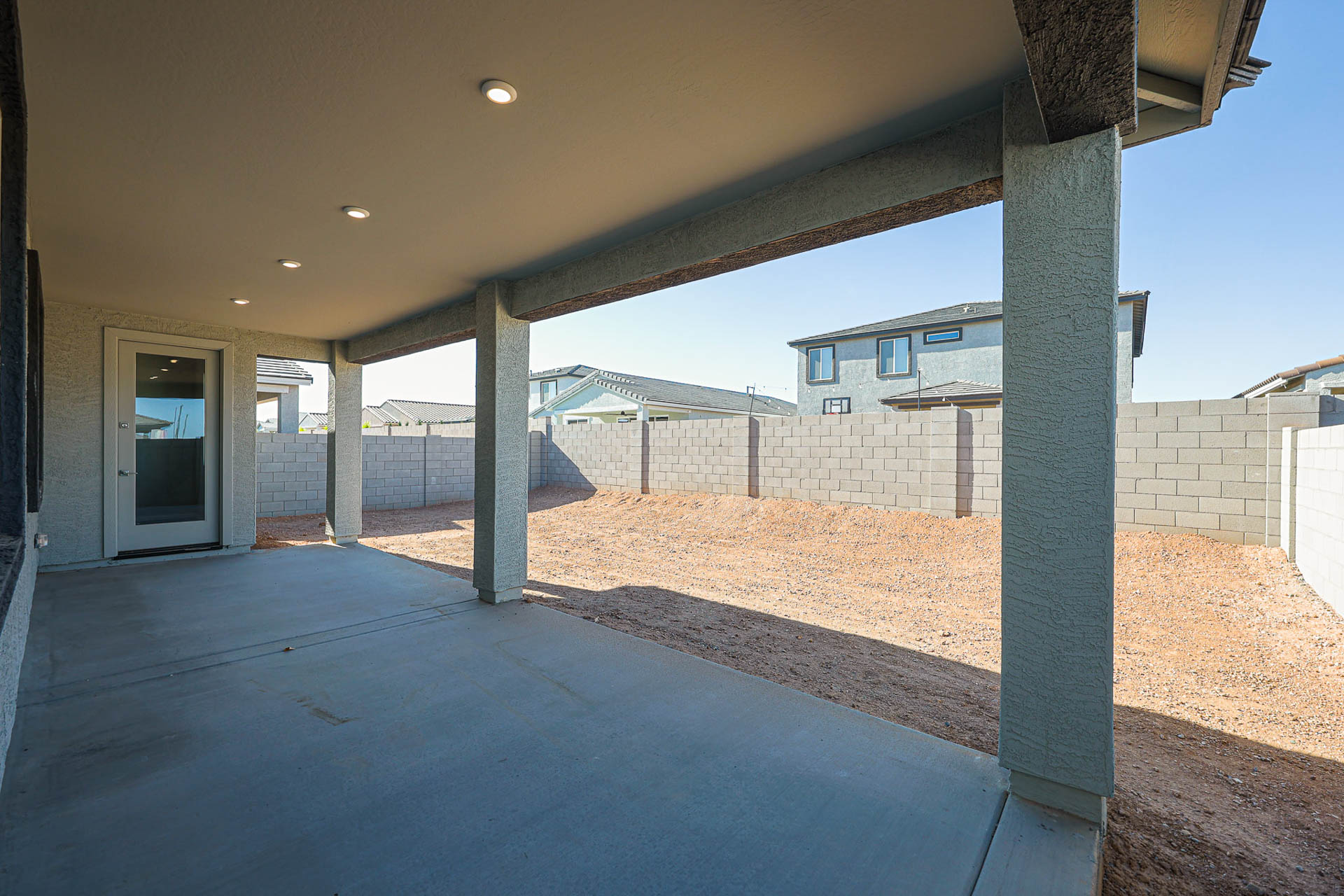 A building with a fence around it.