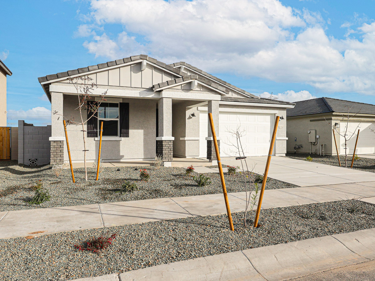 A house under construction.