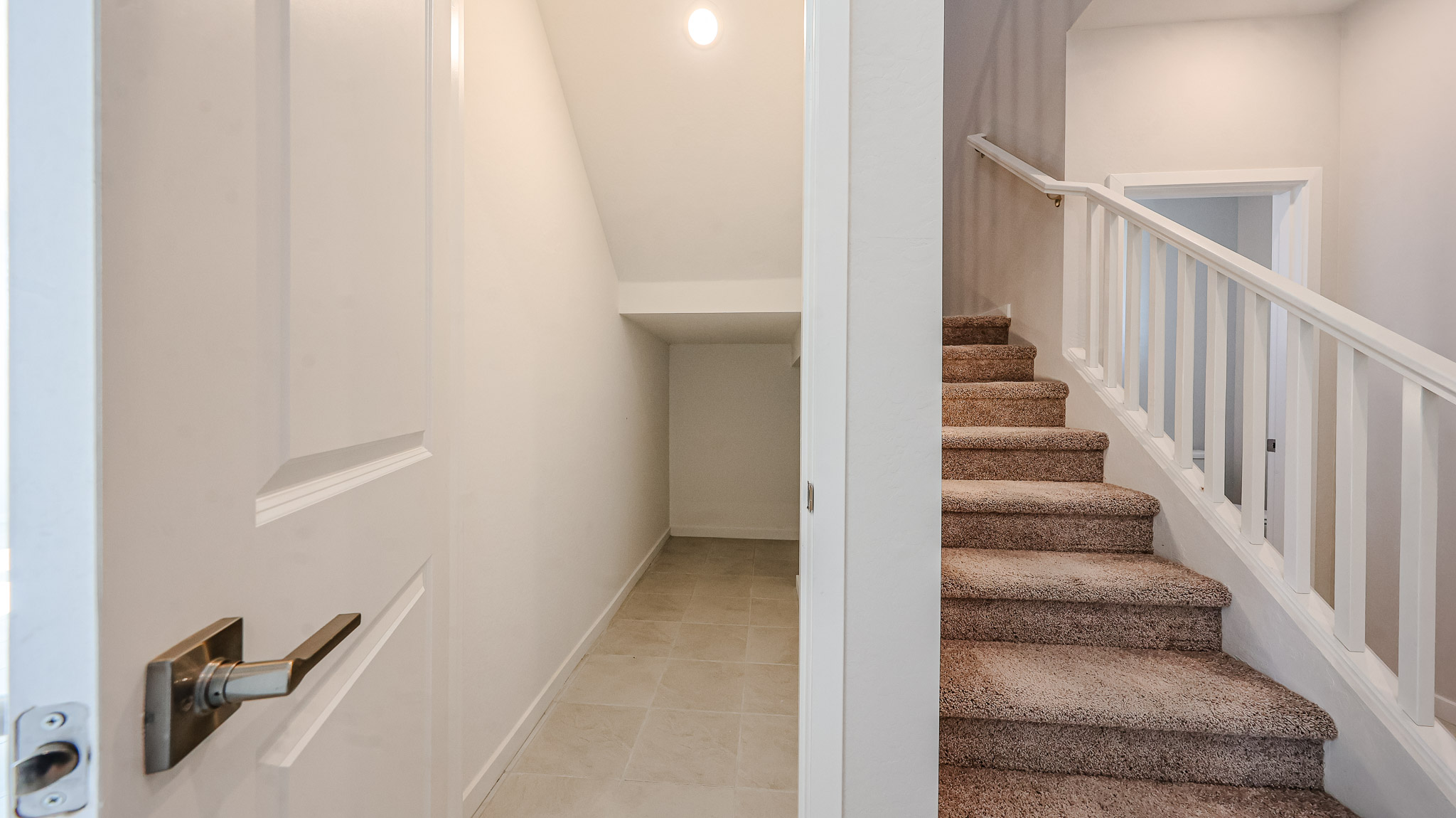 A staircase in a house.
