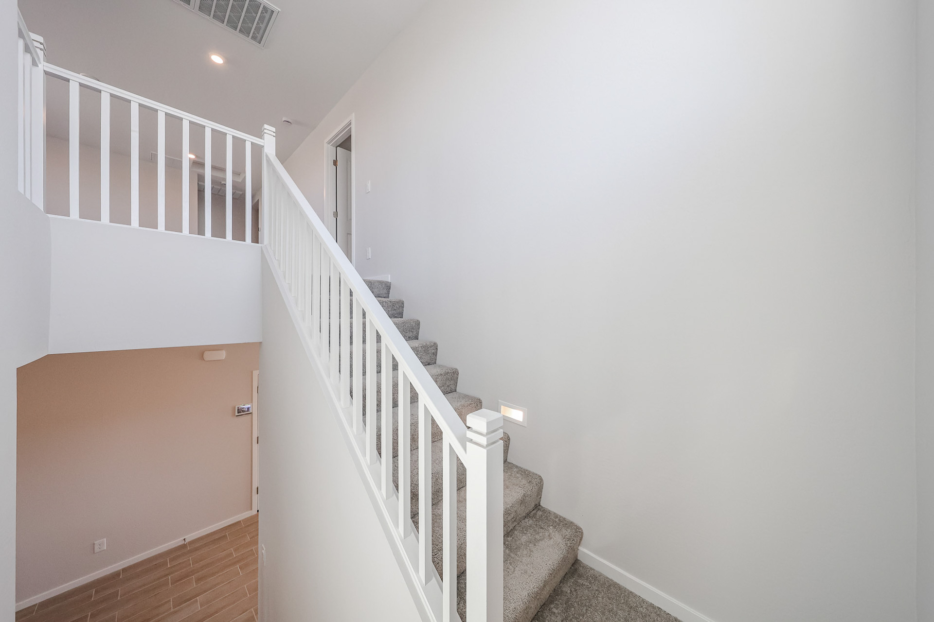 A staircase in a building.