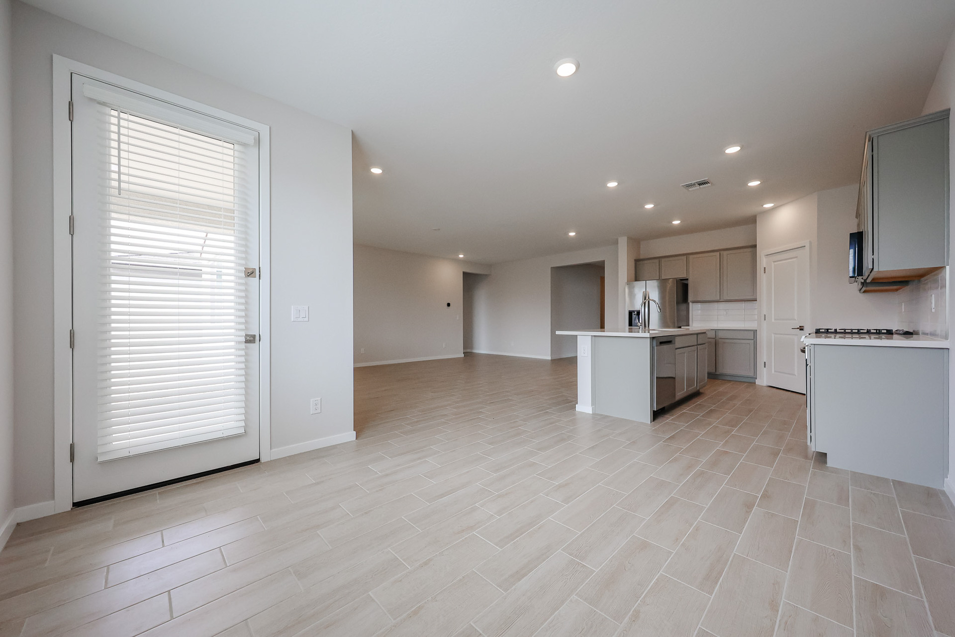 A large empty kitchen.