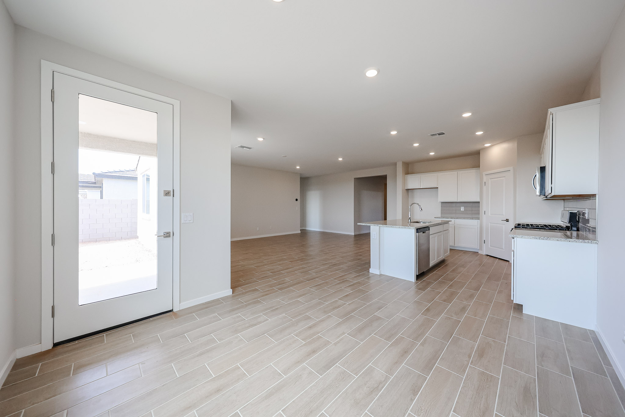 A large empty kitchen.
