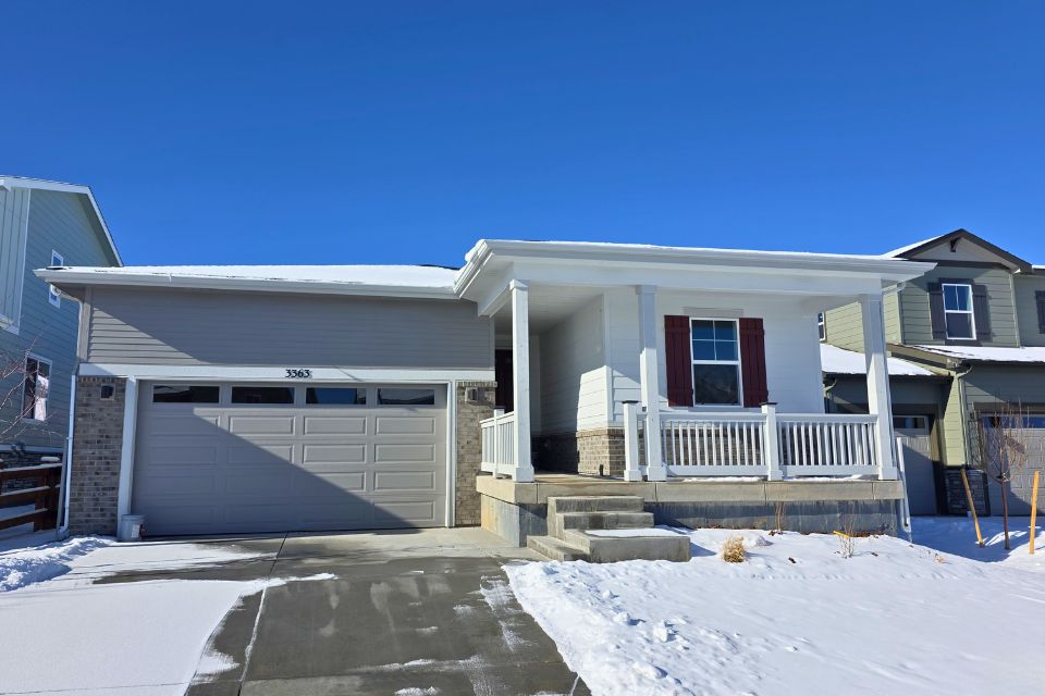 A house with a garage and a garage.