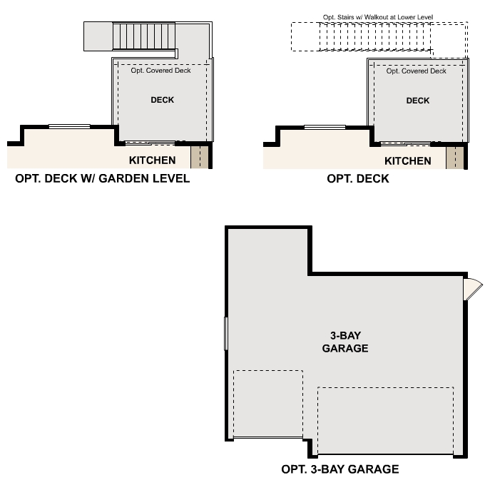 Diagram, engineering drawing. Marion Floorplan, Main Level Options