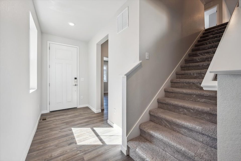 A staircase in a house.