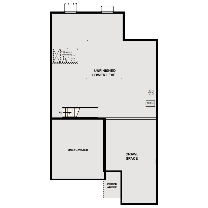 Diagram. Livingston Floorplan, Standard Basement