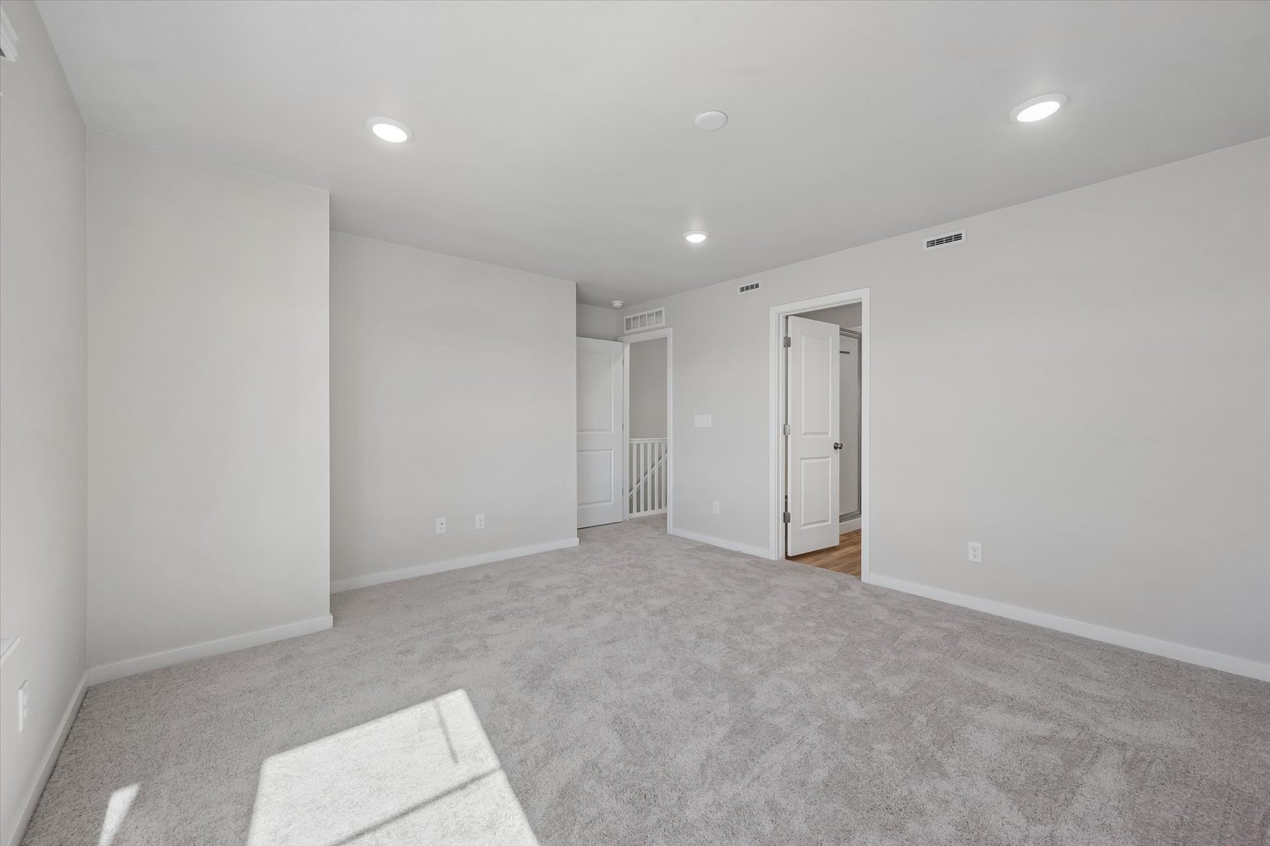 A room with white walls.