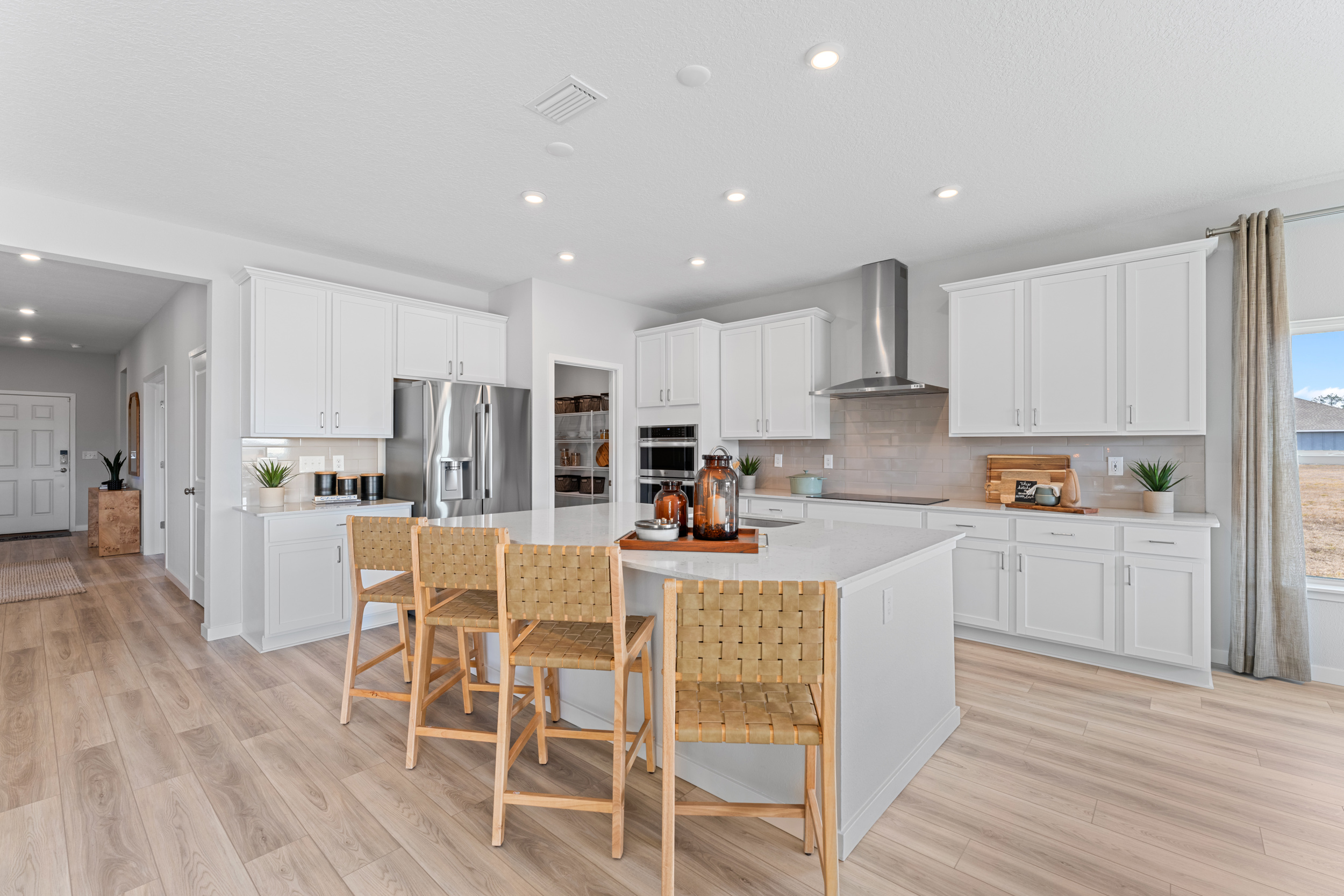 Everglade Model Home Chef's Kitchen with Island at NorthShore