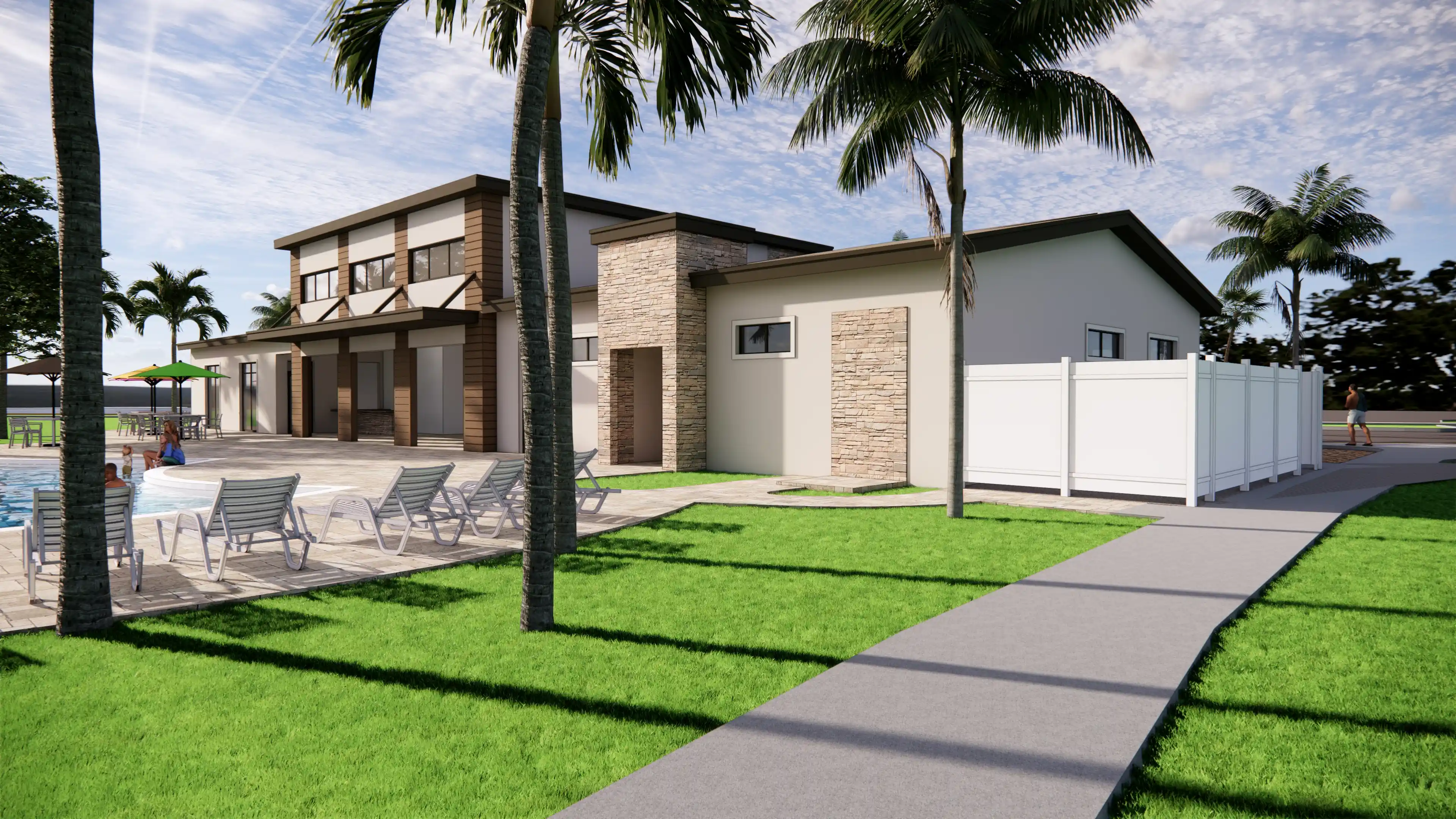 Render of Pool at Clubhouse at Seminole Palms