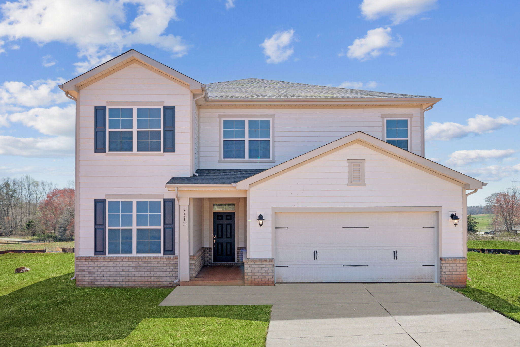A house with a garage.