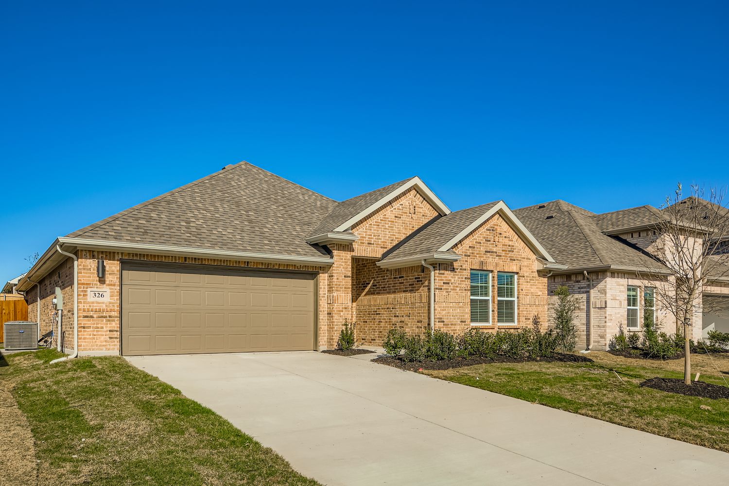 A house with a driveway.