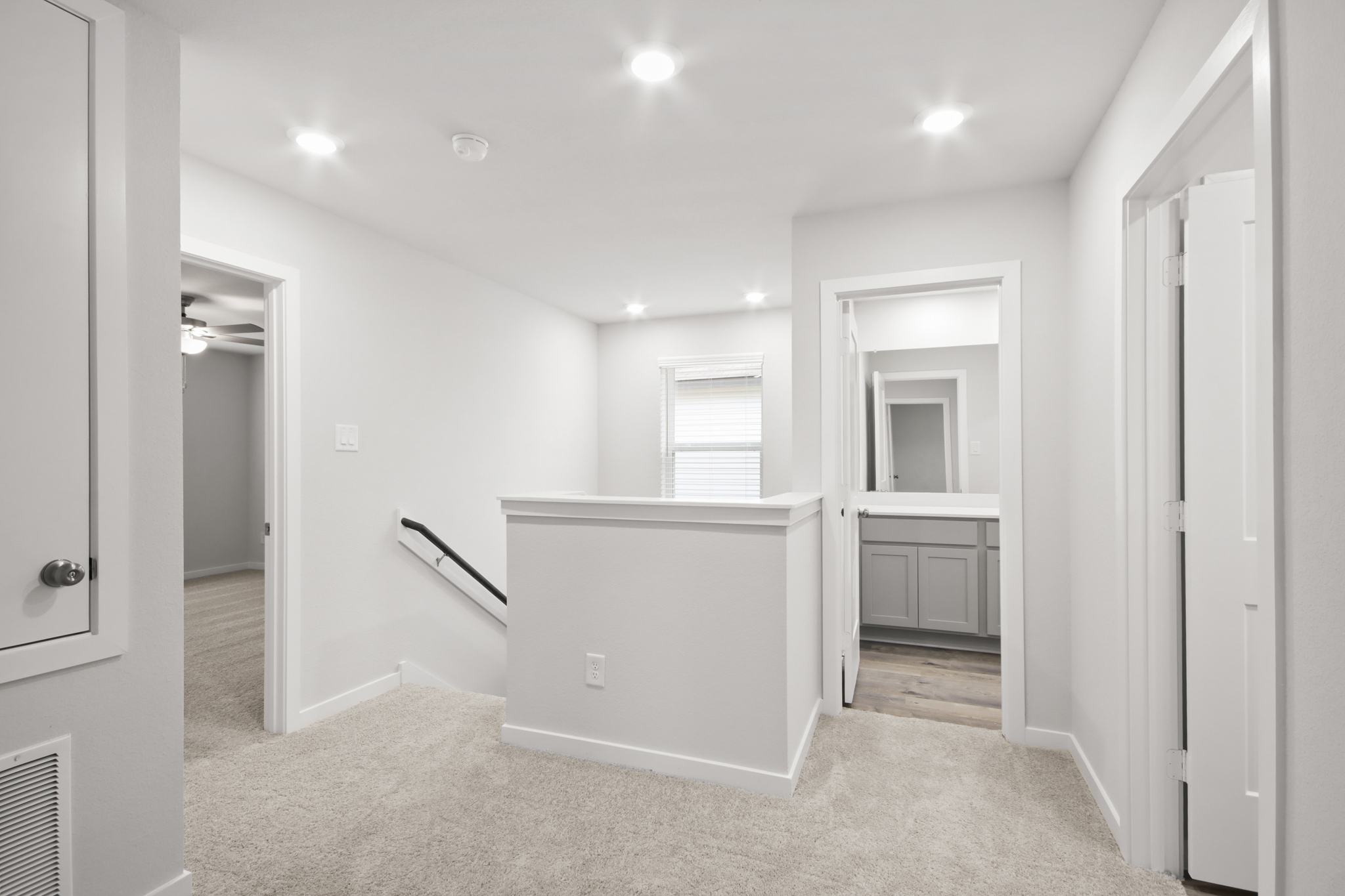 A room with white walls.