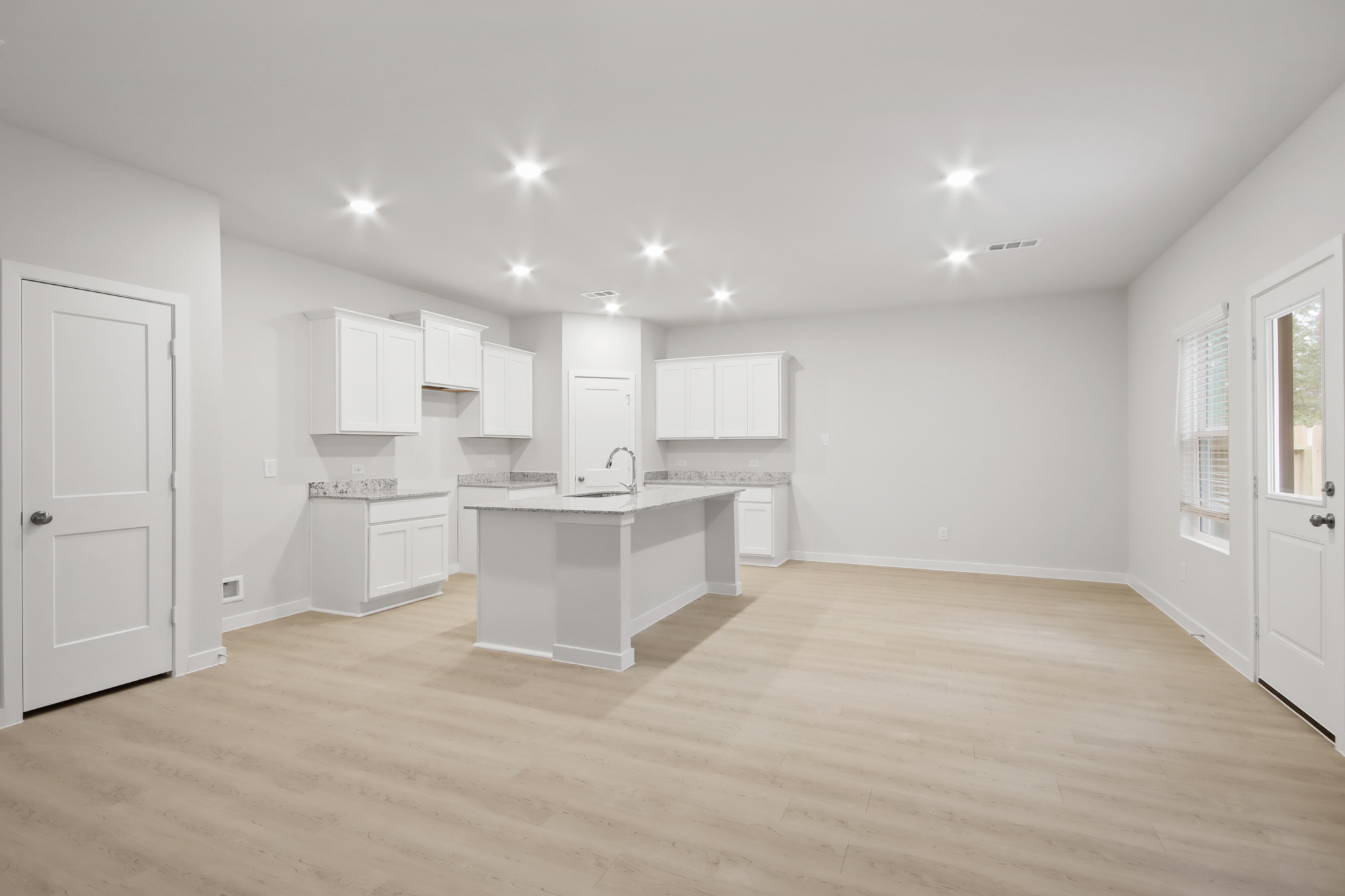 A large empty kitchen.