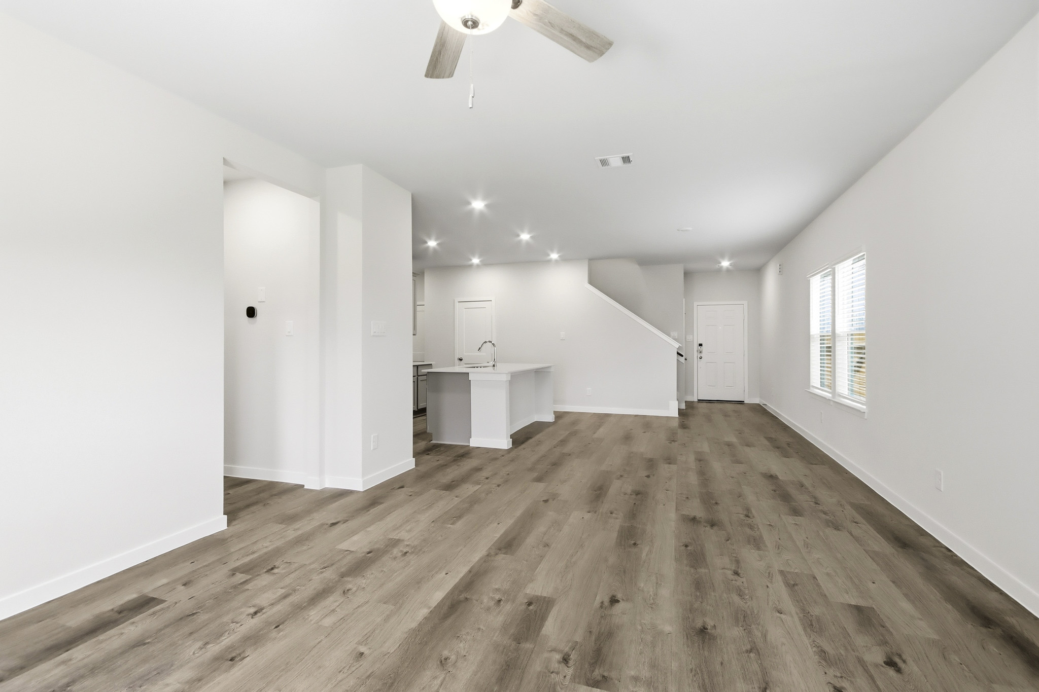 A room with white walls.