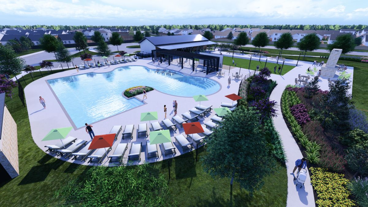 A large swimming pool.