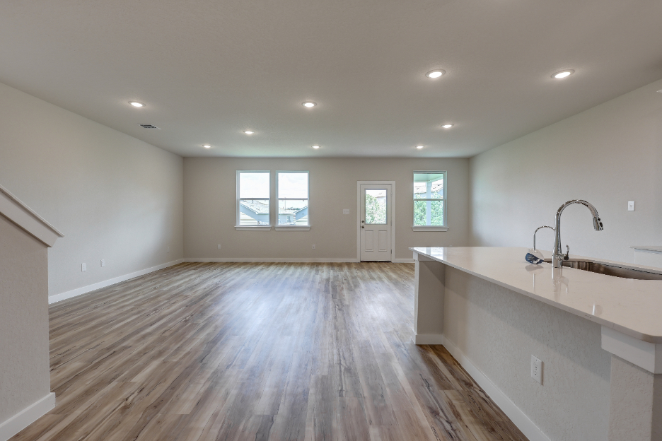 A large empty kitchen.