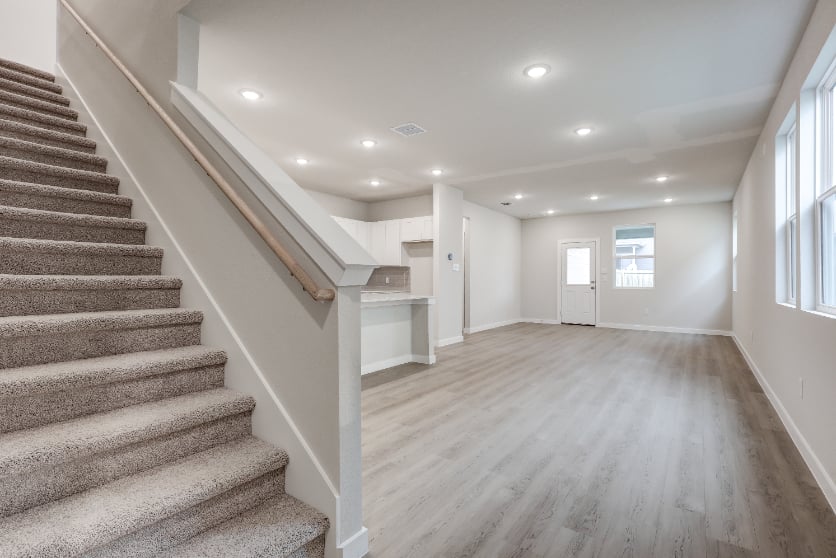 A staircase in a house.