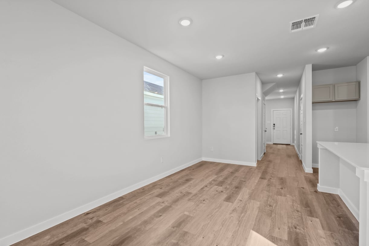 A room with white walls.