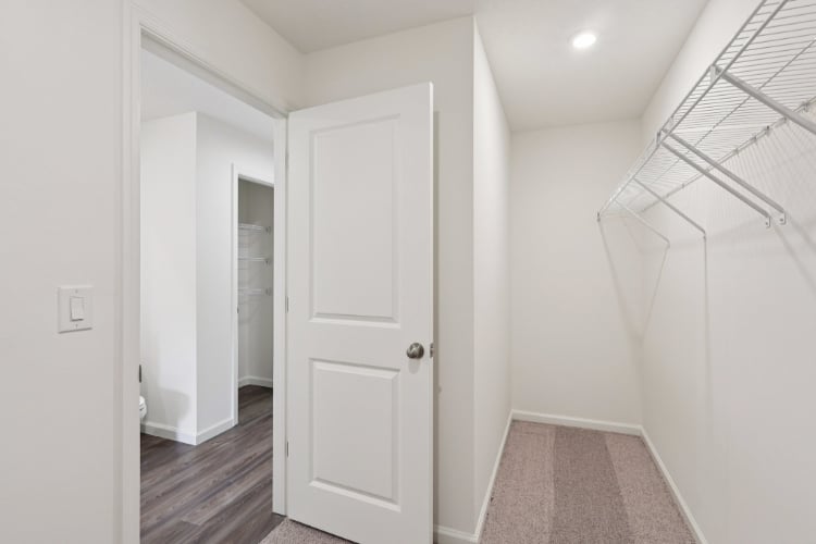 A room with white doors.