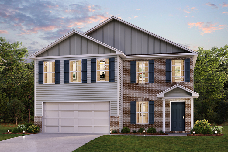 A house with a garage.